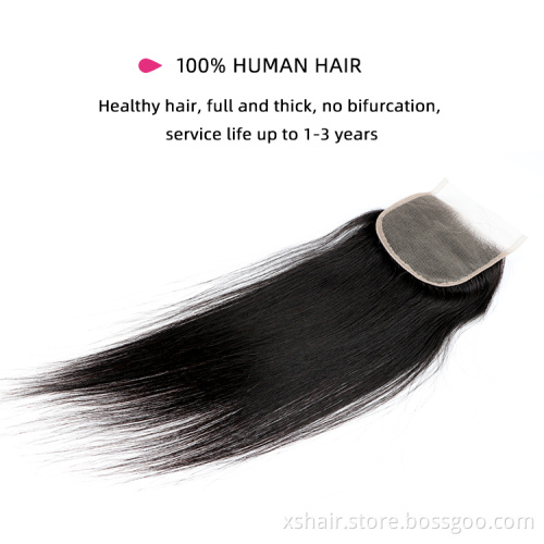 Cuticle aligned human hair bundles with closures and frontals unprocessed remy virgin human hair weaves
